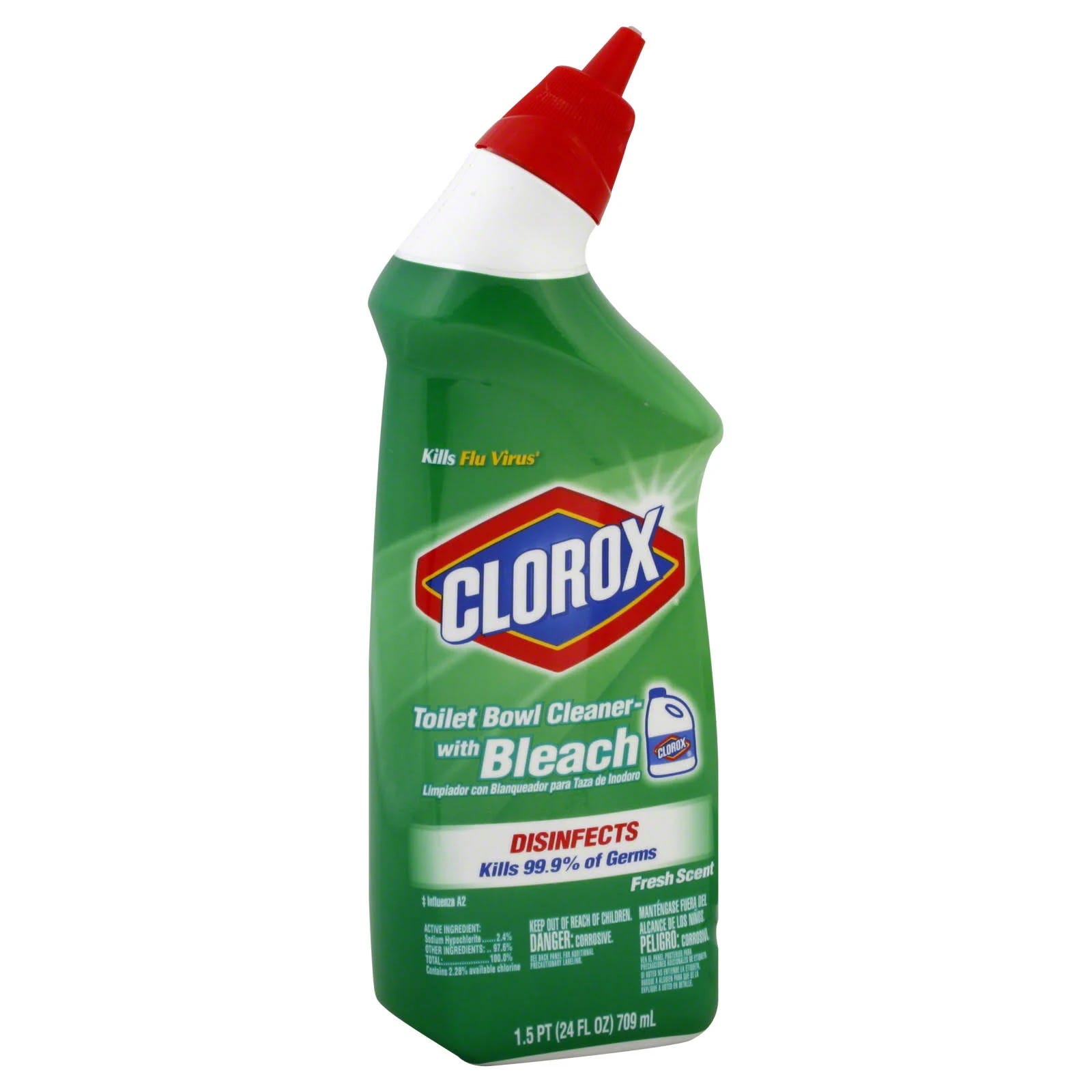 Clorox Toilet Bowl Cleaner: Splash Toilet Deep Cleaner and Deodorizer with Fresh Scent and Bleach | Image