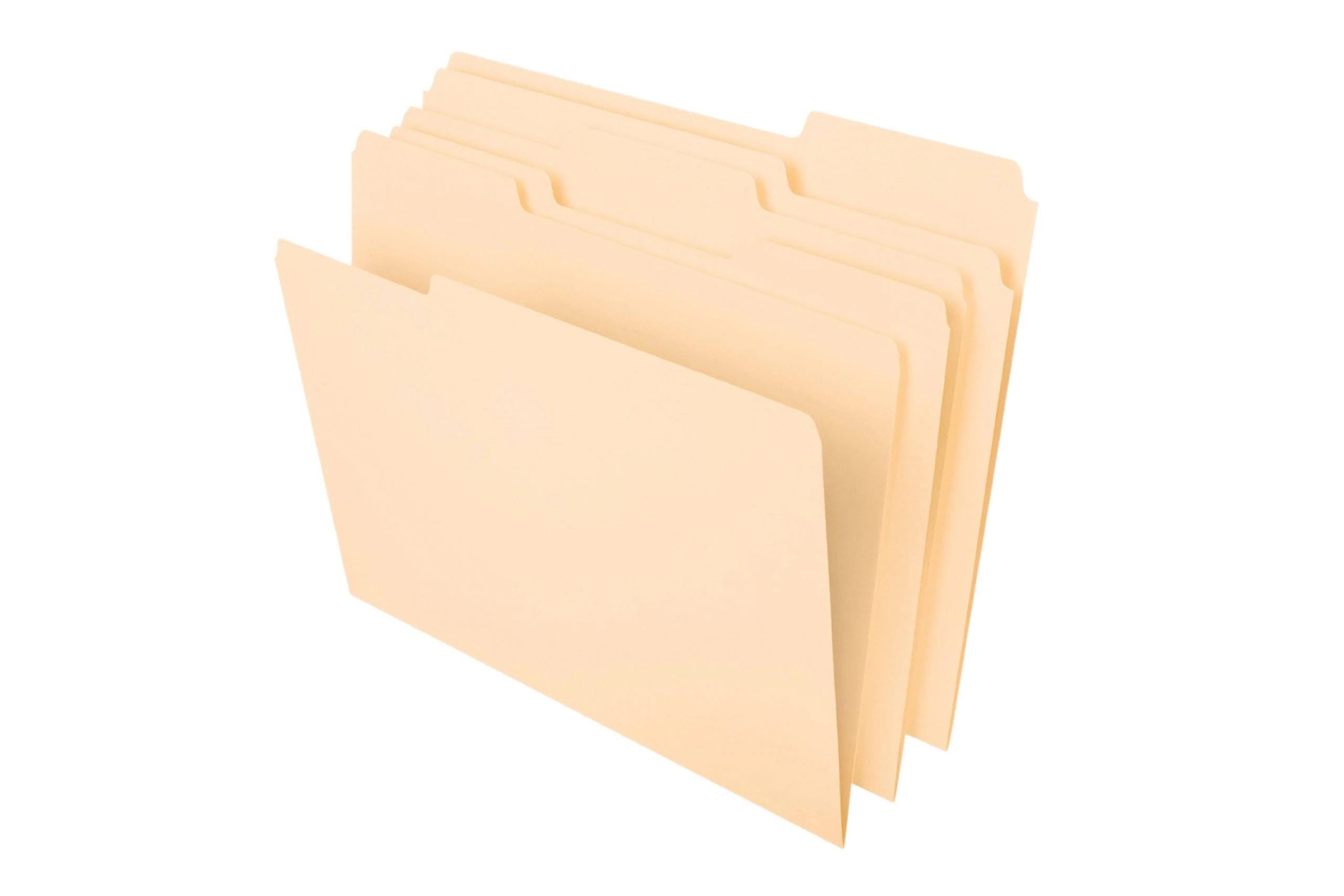 Affordable Manila File Folders - 100 Count, Letter Size, 1/3 Cut Tab | Image
