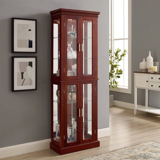 kedido-70-curio-cabinet-glass-display-cabinet-with-6-adjustable-shelves-tall-bookshelf-bookcase-with-1