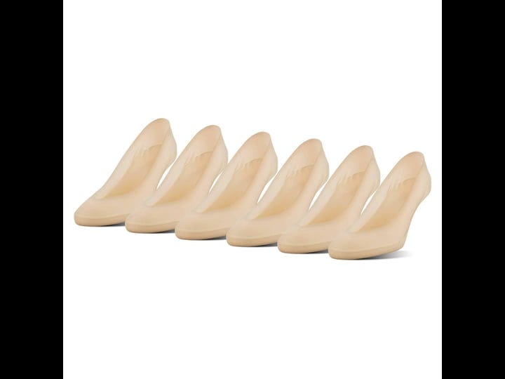 peds-womens-v-neck-liner-sock-with-gel-trim-6-pairs-size-shoe-5-10-beige-1
