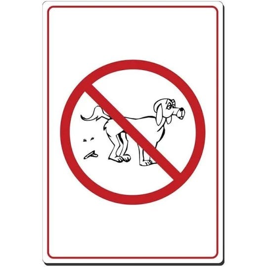 lynch-signs-10-in-x-14-in-sign-black-and-red-on-white-plastic-no-dog-poo-picture-only-1