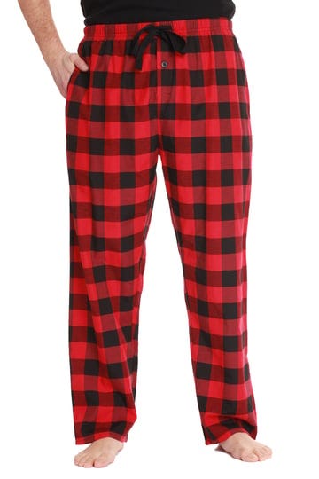 followme-mens-plaid-poplin-pajama-pants-with-pockets-medium-black-red-buffalo-plaid-1