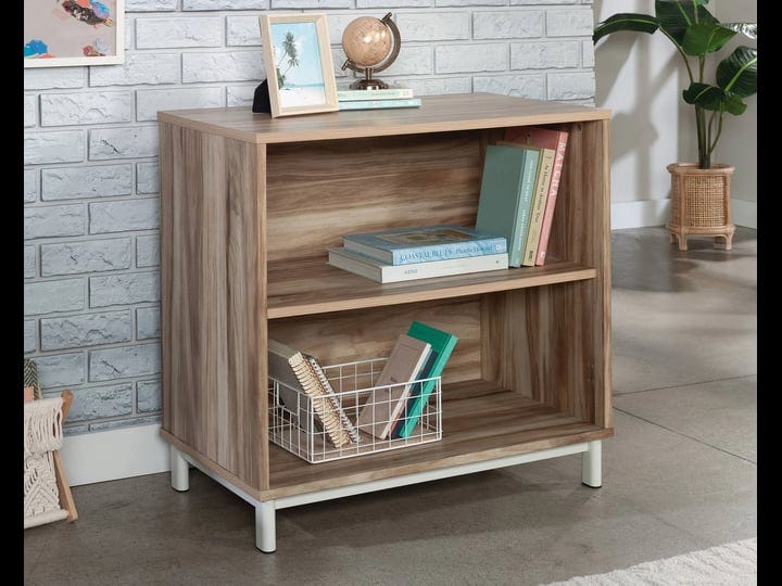 sauder-bergen-circle-2-shelf-commercial-bookcase-in-kiln-acacia-1