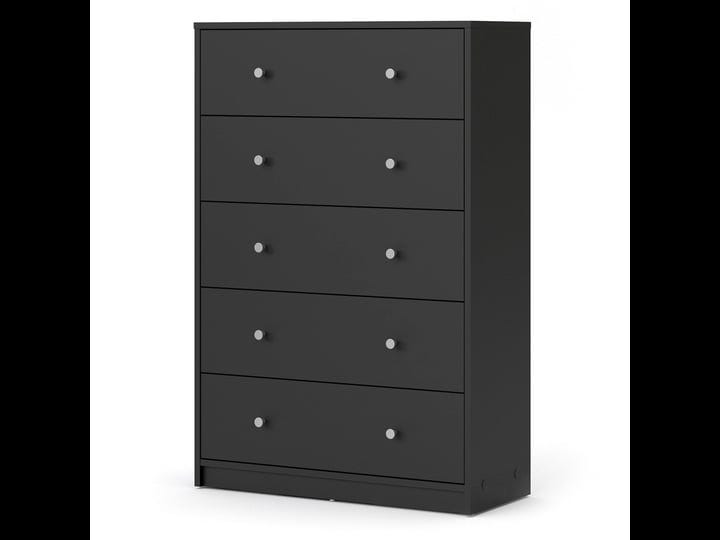 tvilum-portland-5-drawer-chest-black-1