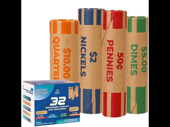 budgetizer-32-premium-assorted-preformed-coin-wrappers-for-all-coins-aba-standard-coin-rolls-wrapper-1