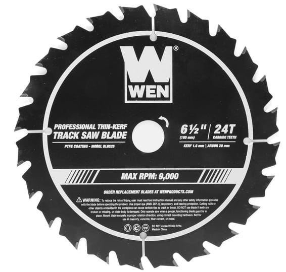 wen-bl6525-6-5-in-24-tooth-carbide-tipped-thin-kerf-professional-track-saw-blade-with-ptfe-coating-1