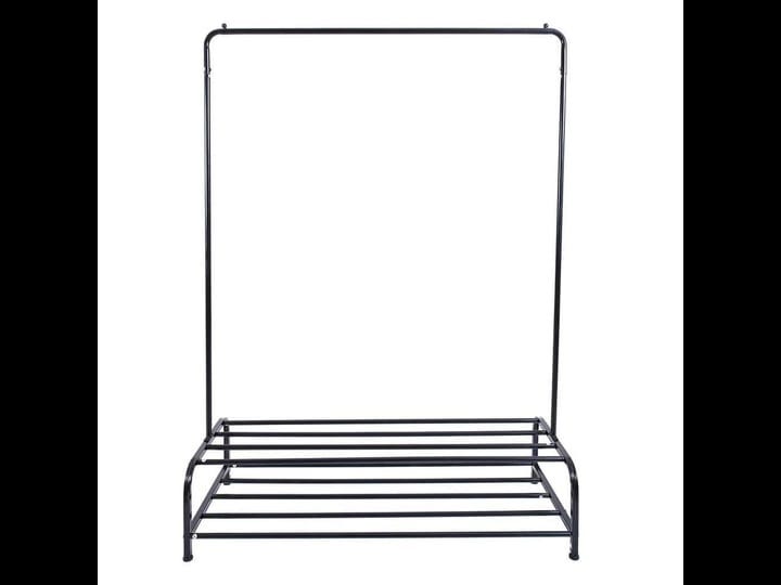 black-with-lower-storage-shelf-metal-clothes-rack-43-3-in-w-x-59-92-in-h-1