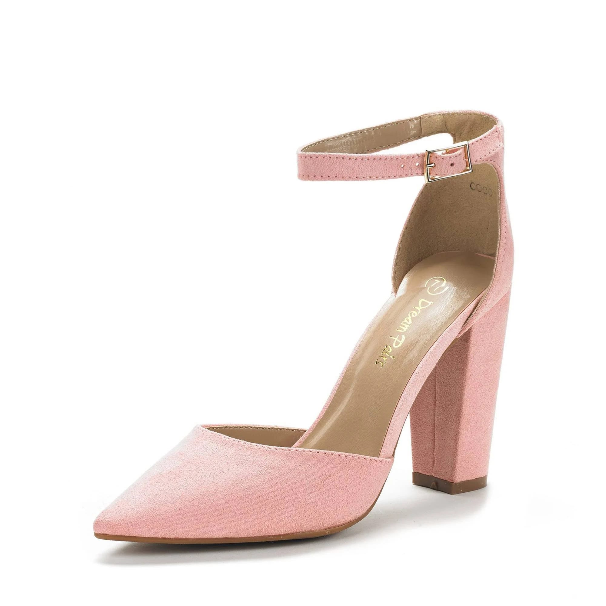 Fashionable Block Heel Pump with Adjustable Strap and Padded Insole | Image