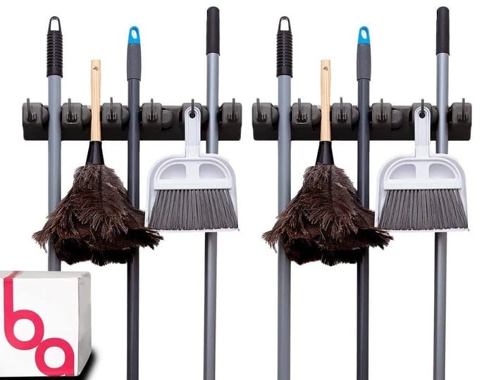 berry-ave-broom-holder-garden-tool-organizer-rake-or-mop-handles-up-to-1-25-inches-black-2-pack-1