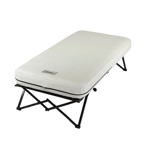 coleman-twin-airbed-folding-cot-with-side-table-and-4d-battery-pump-white-1
