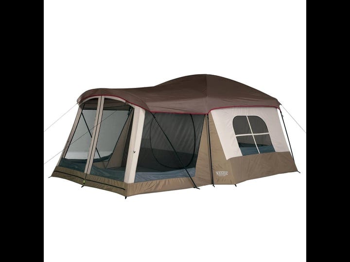 wenzel-klondike-16-x-11-8-person-outdoor-camping-tent-with-screen-room-brown-at-vminnovations-1