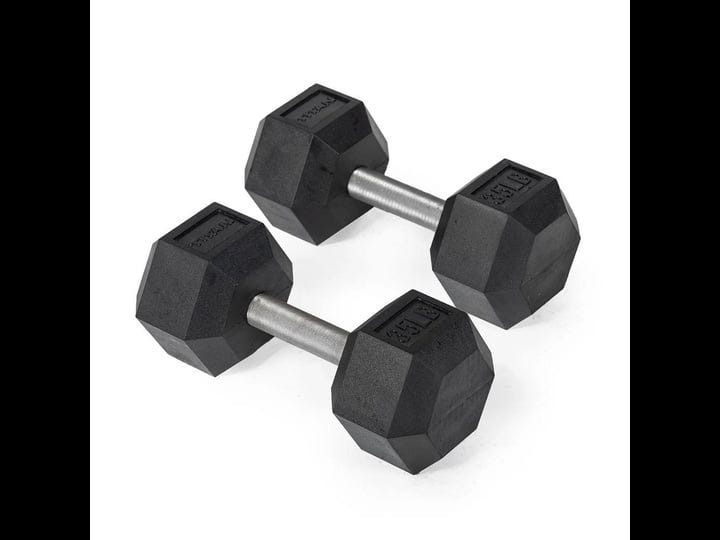 titan-fitness-35-lb-straight-stainless-steel-hex-dumbbells-rubber-coated-hex-1