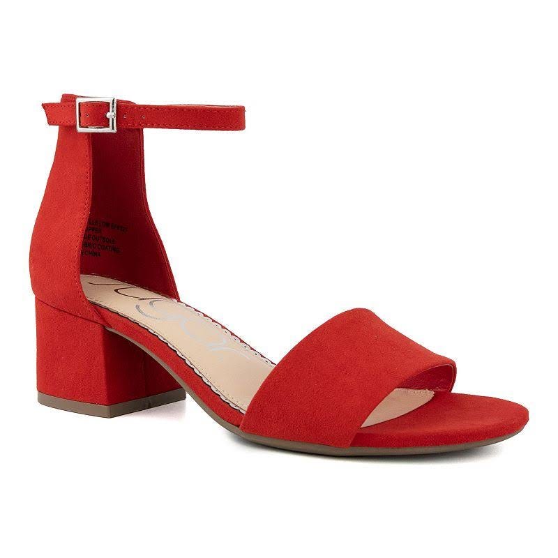Sugar Noelle Block Heel Sandals in Red for Women | Image