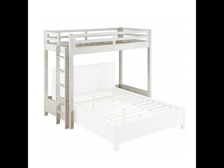 twin-loft-bed-with-1-queen-bed-and-fixed-ladder-white-1