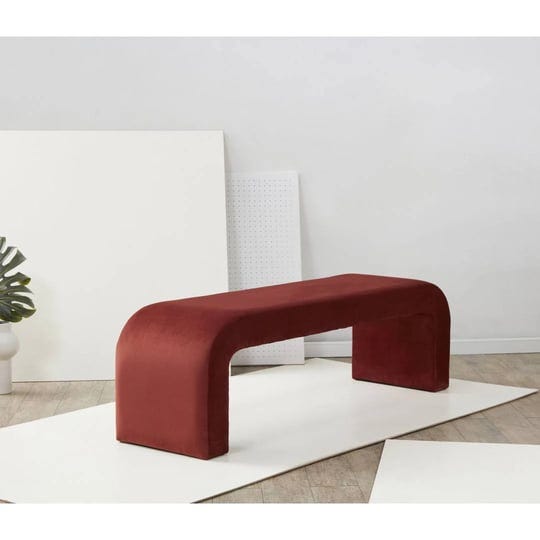 daine-upholstered-bench-allmodern-upholstery-color-rust-velvet-1