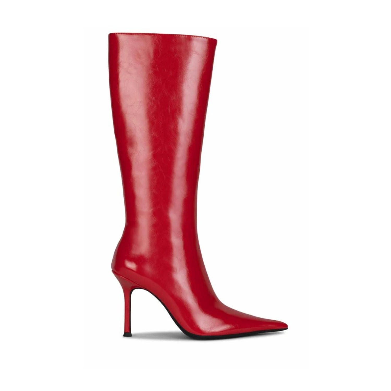Pointed-Toe Red Boots for Stylish Party Looks | Image