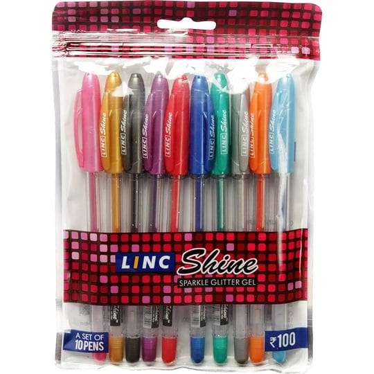 linc-metallic-glitter-gel-pens-sparkle-shine-pack-of-10-assorted-colors-1