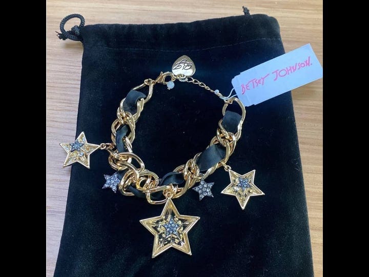 betsey-johnson-jewelry-betsey-johnson-celestial-star-crystal-charm-bracelet-new-color-black-gold-siz-1
