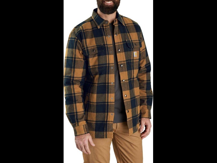 mens-relaxed-fit-flannel-sherpa-lined-shirt-jac-carhartt-brown-1