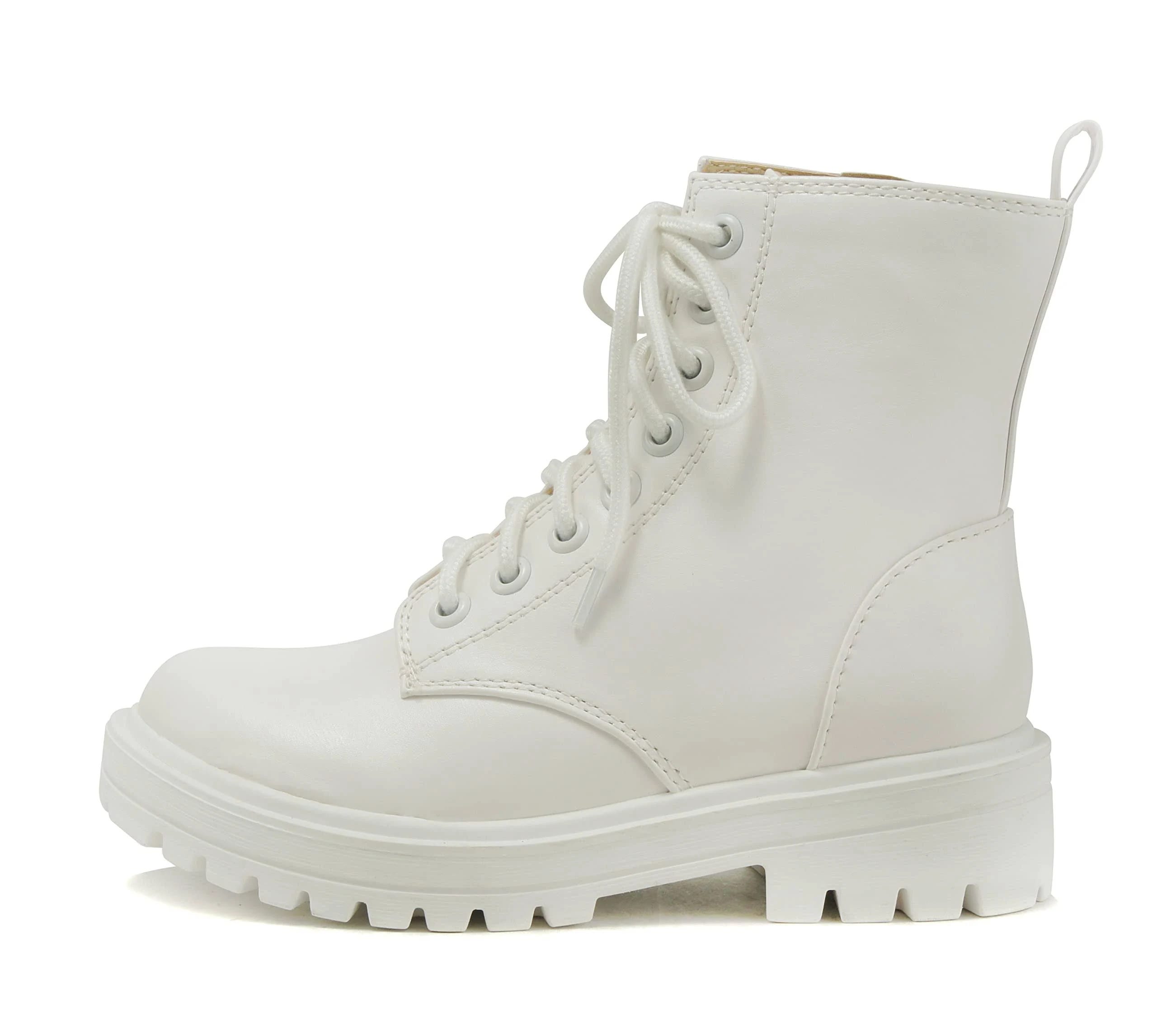 Combat Boots with Platform Sole and Chunky Heel | Image