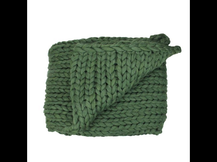 northlight-hunter-green-cable-knit-plush-throw-blanket-60-x-51