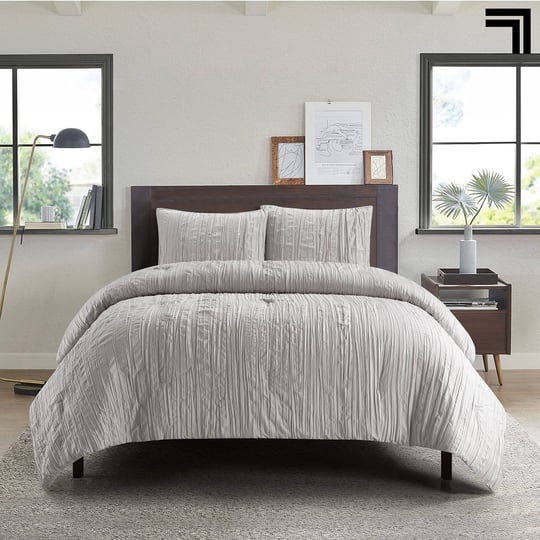 sharper-image-comforter-sets-grey-gray-all-season-down-alternative-crinkle-comforter-set-1