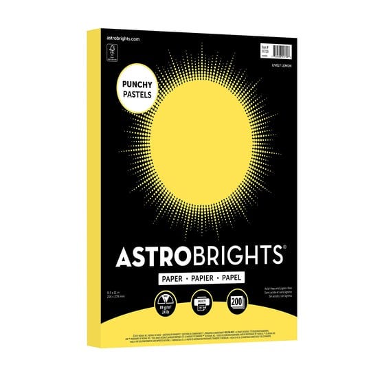 astrobrights-punchy-pastels-colored-paper-24-lbs-8-5-x-11-lively-lemon-200-sheets-pack-1