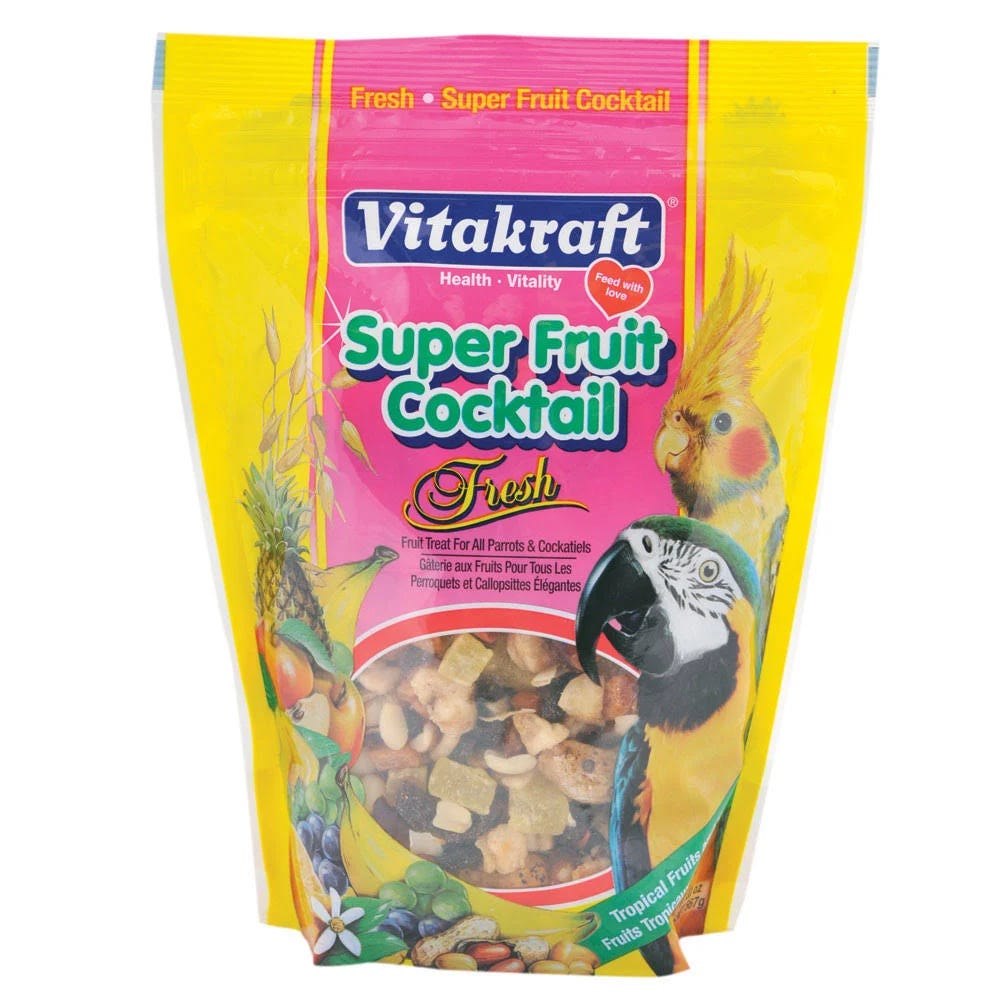 Vitakraft Premium Super Fruit Cocktail for Cockatiels and Parrots (20 oz) - Colorful and Nutritious | Image