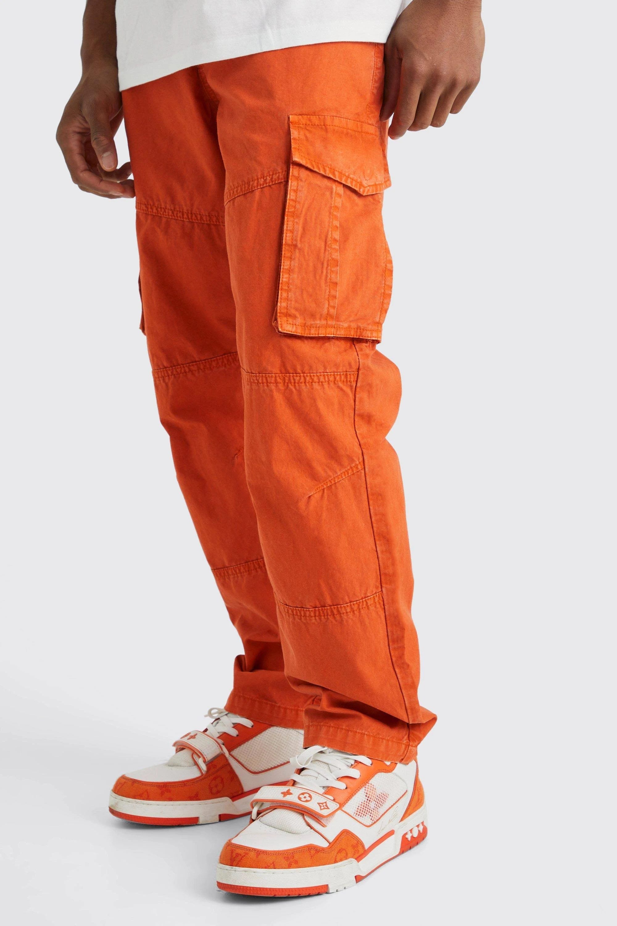 Orange Cargo Pants for Men: Stylish and Chic | Image