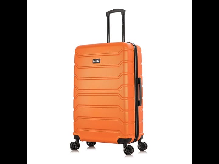 inusa-trend-lightweight-hardside-large-checked-spinner-suitcase-orange-1