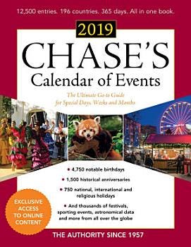 Chase's Calendar of Events 2019 | Cover Image