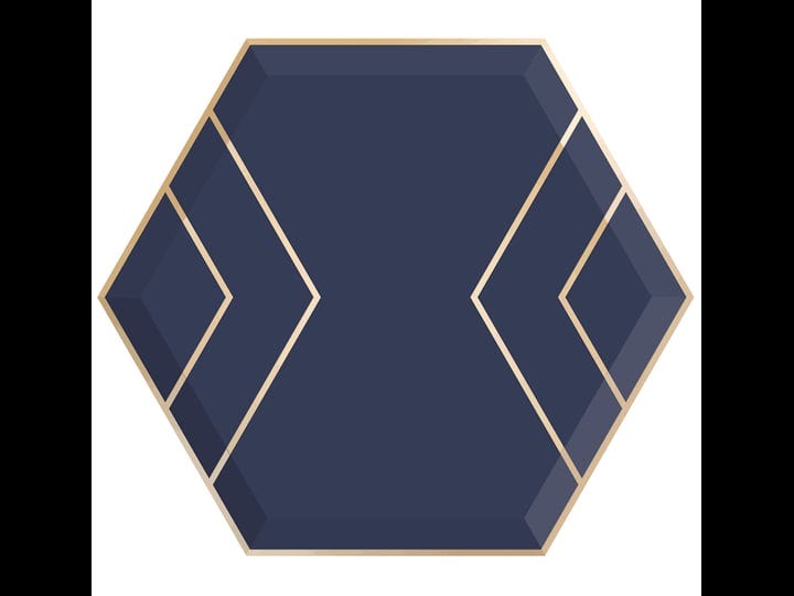 navy-gold-hexagon-paper-plates-large-by-paperboy-michaels-1