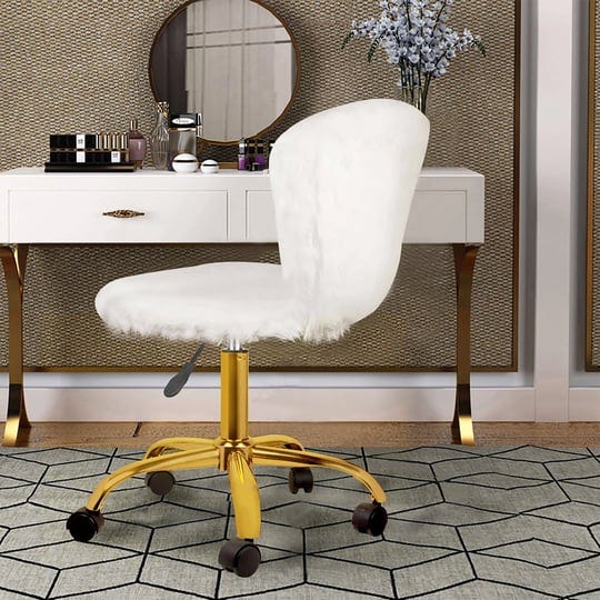 fakefur-makeup-vanity-chair-golden-leg-mid-back-dressing-chair-adjustable-and-swivel-desk-chair-whit-1