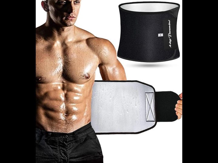 kingpavonini-waist-trainer-stomach-wraps-sweat-belt-waist-trimmer-for-men-women-black-1