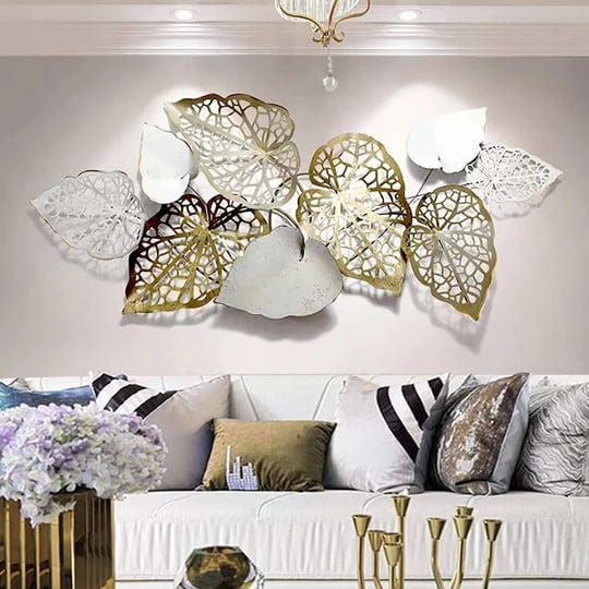 kileli-gold-metal-wall-decor-creative-handmade-leaves-metal-wall-art-metal-wall-sculptures-hanging-p-1