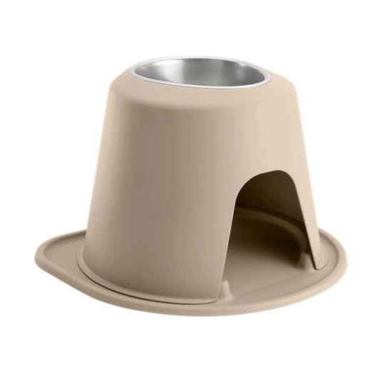 weathertech-pet-feeding-system-single-high-8-oz-3in-stainless-bowl-tan-1