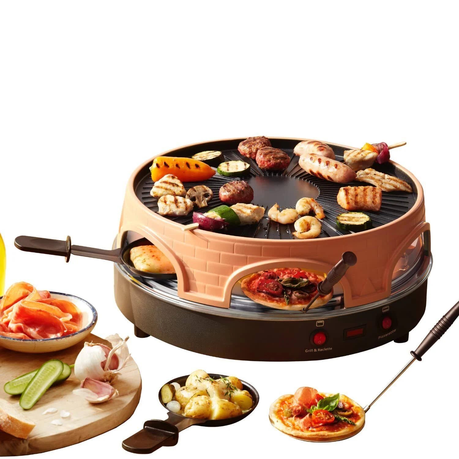 Combi Pizza Oven Raclette Grill 6-Person (PO-113255.4) | Image