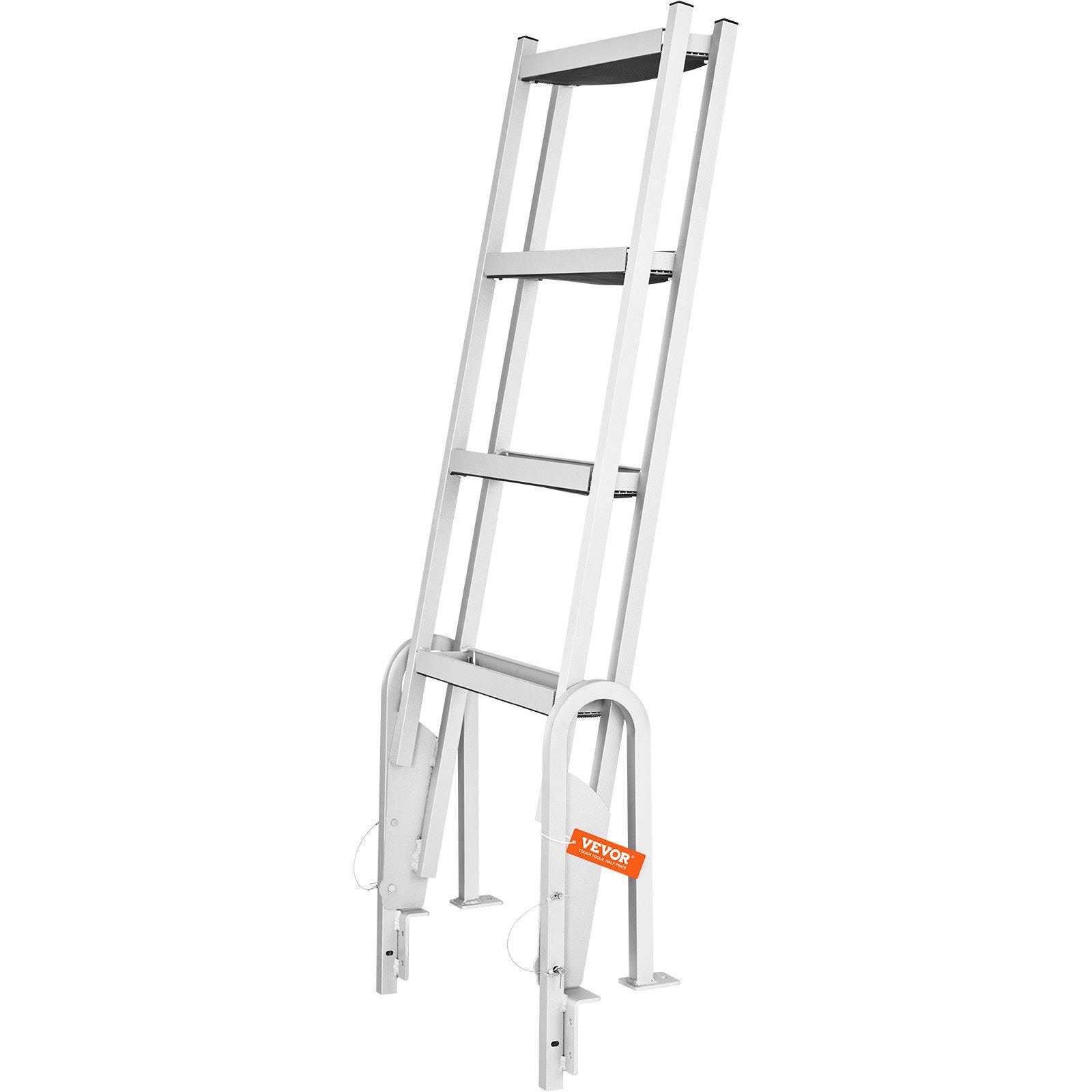 VEVOR Aluminum Flip-Up Dock Ladder with Nonslip Rubber Mat | Image