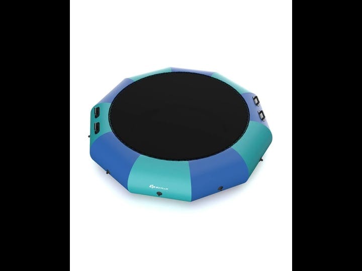 costway-goplus-12ft-inflatable-water-bouncer-splash-padded-water-trampoline-blue-green-1