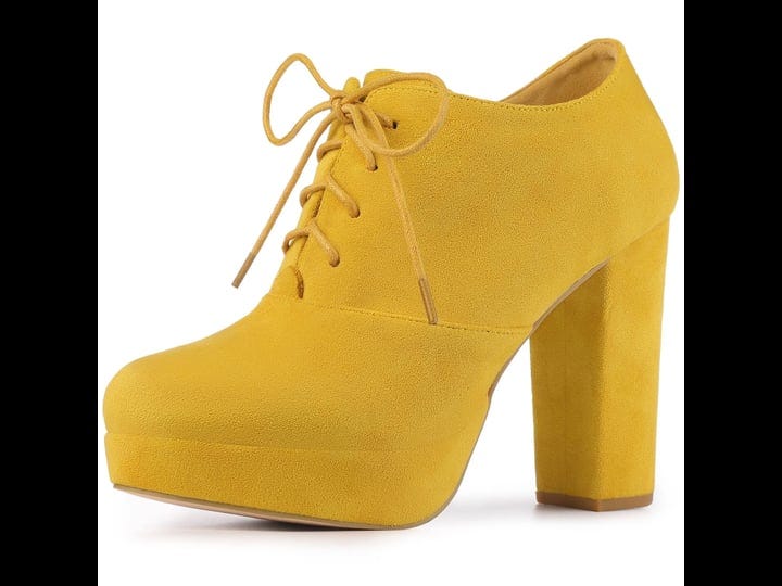 perphy-womens-lace-up-platform-chunky-heel-ankle-boots-yellow-8