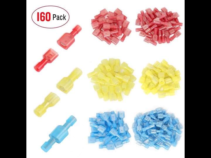 nilight-50022r-160pcs-nylon-fully-insulated-male-female-spade-crimp-quick-disconnects-wire-terminals-1
