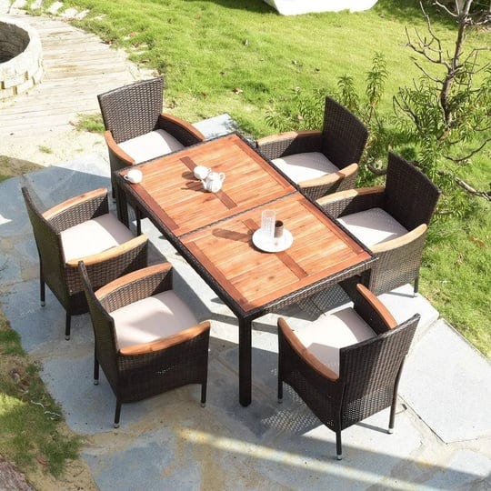 tangkula-7-pcs-outdoor-patio-dining-set-garden-dining-set-w-acacia-wood-table-top-stackable-chairs-w-1