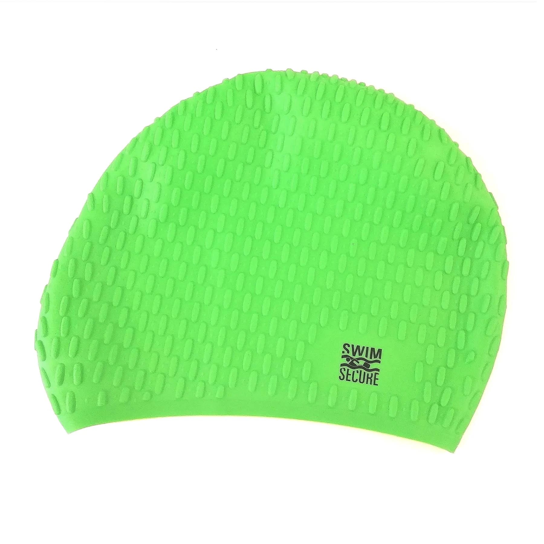 Swim Secure Green Bubble Swim Cap | Image