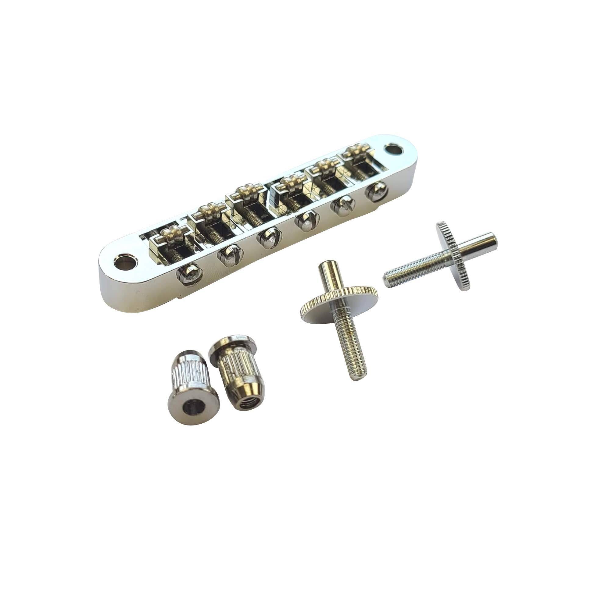 Tune-O-Matic M4 Chrome Roller Saddle Bridge for Gibson Les Paul & SG Guitars | Image