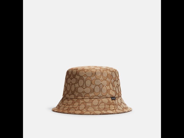 coach-outlet-signature-jacquard-bucket-hat-beige-1