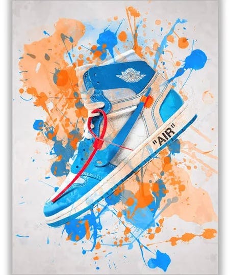 hypebeast-blue-sneaker-air-poster-12x16-inch-unframed-aj-wall-art-hypebeast-room-decor-michael-jorda-1