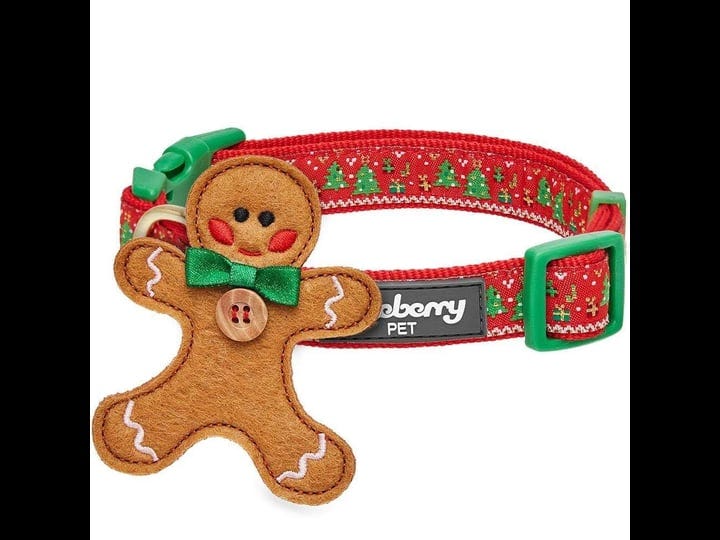 blueberry-pet-christmas-holiday-adjustable-dog-collar-ginger-bread-large-1