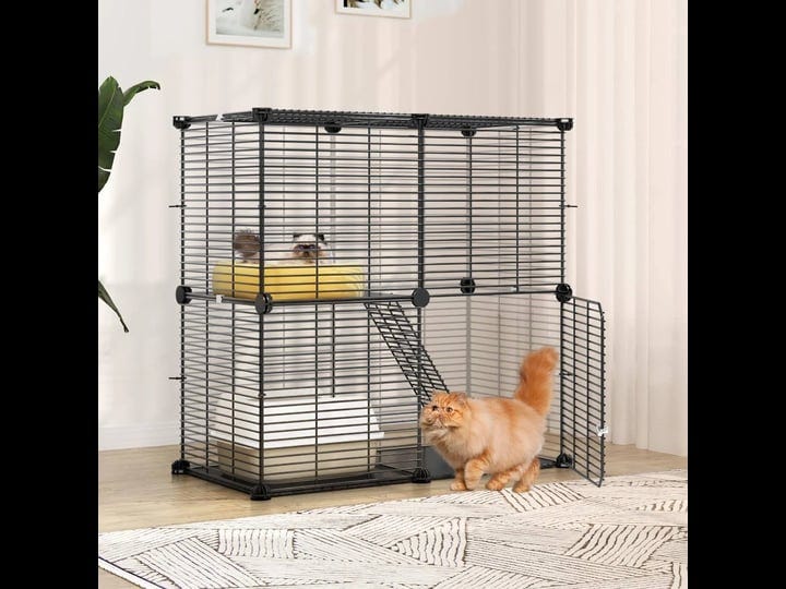 281428-inch-large-indoor-cat-cage-crate-diy-pet-playpen-with-detachable-dense-metal-wire-1