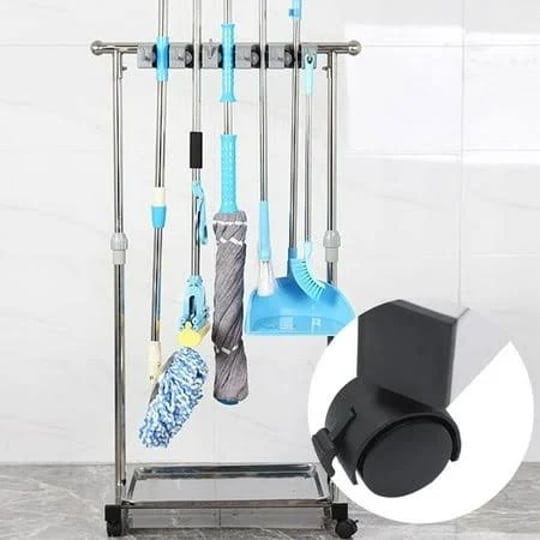 zhdnbhnos-5-slots-6-hook-movable-mop-broom-holder-floor-standing-cleaning-tool-organizer-rack-stainl-1