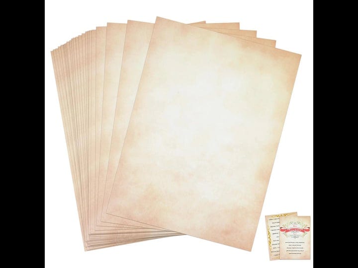 yotino-100-sheets-of-parchment-paper-for-writting-printing-old-paper-vintage-design-paper-stationery-1